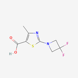 molecular formula C8H8F2N2O2S B13032767 2-(3,3-Difluoroazetidin-1-YL)-4-methylthiazole-5-carboxylic acid 