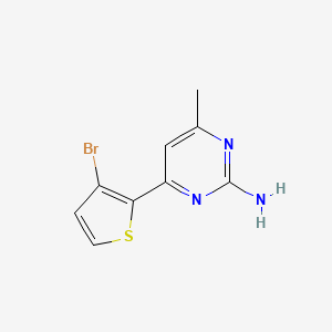 molecular formula C9H8BrN3S B1303279 4-(3-溴噻吩-2-基)-6-甲基嘧啶-2-胺 CAS No. 886360-55-0