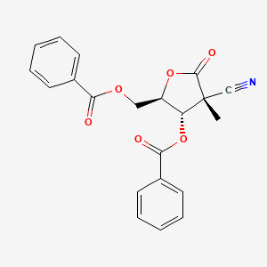 (2R,3S,4R)-2-[(benzoyloxy)methyl]-4-cyano-4-methyl-5-oxooxolan-3-ylbenzoate