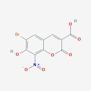 molecular formula C10H4BrNO7 B13032799 6-Bromo-7-hydroxy-8-nitro-2-oxo-2H-chromene-3-carboxylic acid 