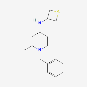 molecular formula C16H24N2S B13032801 1-Benzyl-2-methyl-N-(thietan-3-yl)piperidin-4-amine 