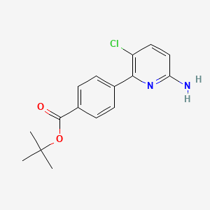 molecular formula C16H17ClN2O2 B13032804 Tert-butyl 4-(6-amino-3-chloropyridin-2-YL)benzoate 