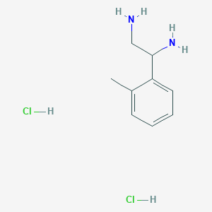 molecular formula C9H16Cl2N2 B13032810 1-(2-Methylphenyl)ethane-1,2-diamine 2hcl 