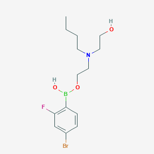 molecular formula C14H22BBrFNO3 B13032817 (4-Bromo-2-fluorophenyl)-[2-[butyl(2-hydroxyethyl)amino]ethoxy]borinic acid 