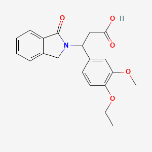 molecular formula C20H21NO5 B1303283 3-(4-ethoxy-3-methoxyphenyl)-3-(1-oxo-1,3-dihydro-2H-isoindol-2-yl)propanoic acid CAS No. 885951-50-8