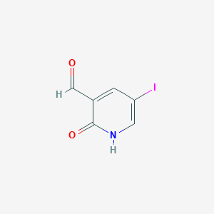 molecular formula C6H4INO2 B13032833 5-Iodo-2-oxo-1,2-dihydropyridine-3-carbaldehyde 