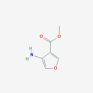 molecular formula C6H7NO3 B13032834 Methyl 4-aminofuran-3-carboxylate 