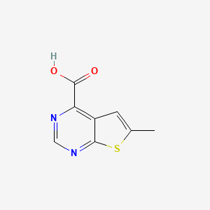 molecular formula C8H6N2O2S B13032842 6-Methylthieno[2,3-d]pyrimidine-4-carboxylic acid 