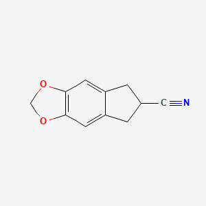 molecular formula C11H9NO2 B13032878 6,7-Dihydro-5H-indeno[5,6-D][1,3]dioxole-6-carbonitrile 