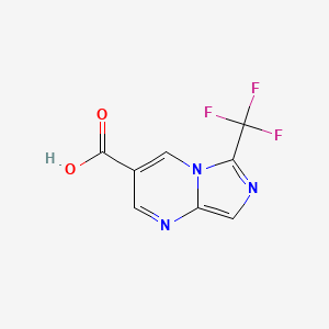 molecular formula C8H4F3N3O2 B13032889 6-(Trifluoromethyl)imidazo[1,5-a]pyrimidine-3-carboxylic acid 