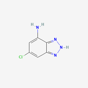 molecular formula C6H5ClN4 B13032938 5-chloro-1H-benzo[d][1,2,3]triazol-7-amine CAS No. 60697-23-6