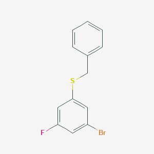 molecular formula C13H10BrFS B13032945 Benzyl(3-bromo-5-fluorophenyl)sulfane 