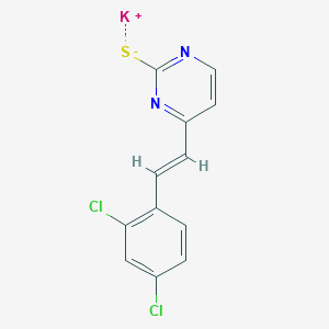 potassium {4-[(E)-2-(2,4-dichlorophenyl)ethenyl]pyrimidin-2-yl}sulfanide