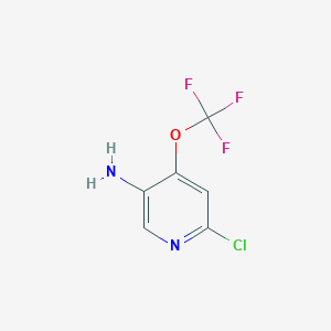 molecular formula C6H4ClF3N2O B13032964 6-Chloro-4-(trifluoromethoxy)pyridin-3-amine 