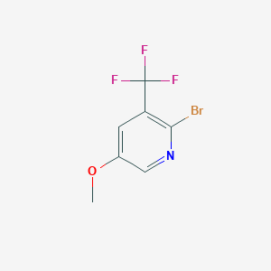 molecular formula C7H5BrF3NO B13032970 2-Bromo-5-methoxy-3-(trifluoromethyl)pyridine 