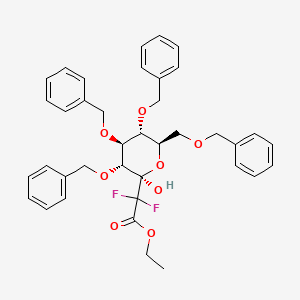 ethyl 2,2-difluoro-2-[(2R,3R,4S,5R,6R)-2-hydroxy-3,4,5-tris(phenylmethoxy)-6-(phenylmethoxymethyl)oxan-2-yl]acetate