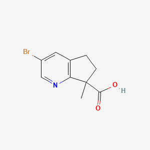 3-Bromo-7-methyl-6,7-dihydro-5H-cyclopenta[B]pyridine-7-carboxylic acid