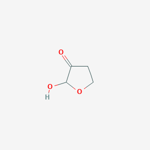 molecular formula C4H6O3 B13032991 2-Hydroxyoxolan-3-one CAS No. 214121-89-8