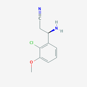 (3R)-3-Amino-3-(2-chloro-3-methoxyphenyl)propanenitrile