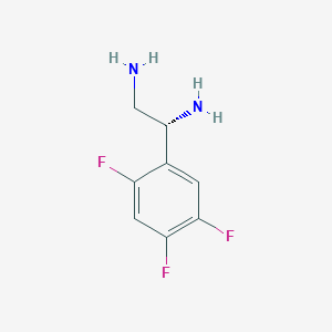 molecular formula C8H9F3N2 B13033008 (1R)-1-(2,4,5-Trifluorophenyl)ethane-1,2-diamine 