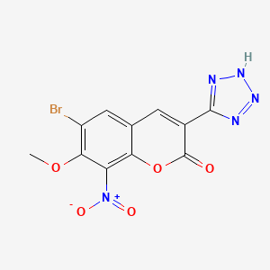 molecular formula C11H6BrN5O5 B13033021 6-Bromo-7-methoxy-8-nitro-3-(1H-tetrazol-5-YL)-2H-chromen-2-one 