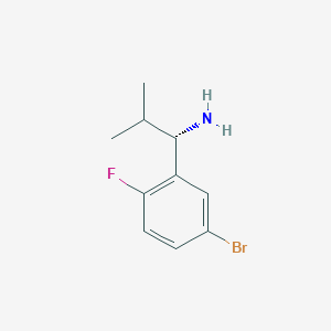 (S)-1-(5-Bromo-2-fluorophenyl)-2-methylpropan-1-amine