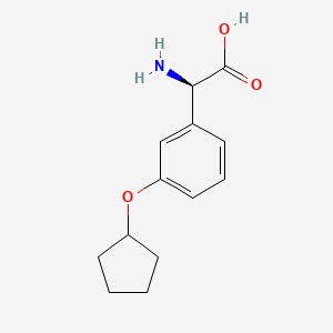 (2R)-2-Amino-2-(3-cyclopentyloxyphenyl)acetic acid