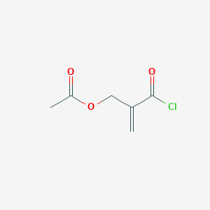 molecular formula C6H7ClO3 B13033093 2-(Chlorocarbonyl)allylacetate 