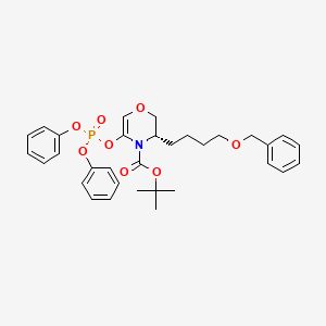 tert-butyl (S)-3-(4-(benzyloxy)butyl)-5-((diphenoxyphosphoryl)oxy)-2,3-dihydro-4H-1,4-oxazine-4-carboxylate