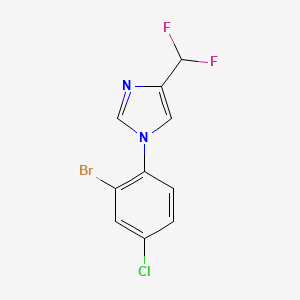 molecular formula C10H6BrClF2N2 B13033117 1-(2-Bromo-4-chlorophenyl)-4-(difluoromethyl)-1H-imidazole 