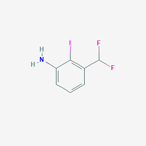 molecular formula C7H6F2IN B13033119 3-(Difluoromethyl)-2-iodoaniline CAS No. 1261454-56-1