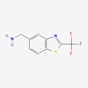 molecular formula C9H7F3N2S B13033133 (2-(Trifluoromethyl)benzo[d]thiazol-5-yl)methanamine 