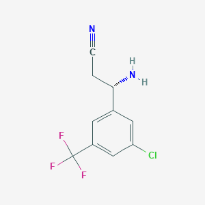 (3S)-3-Amino-3-[5-chloro-3-(trifluoromethyl)phenyl]propanenitrile