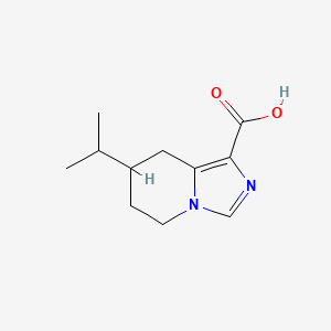 molecular formula C11H16N2O2 B13033160 7-Isopropyl-5,6,7,8-tetrahydroimidazo[1,5-A]pyridine-1-carboxylic acid 