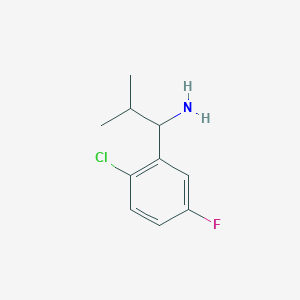 1-(2-Chloro-5-fluorophenyl)-2-methylpropan-1-amine