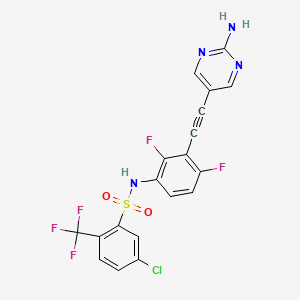 N-(3-((2-Aminopyrimidin-5-yl)ethynyl)-2,4-difluorophenyl)-5-chloro-2-(trifluoromethyl)benzenesulfonamide