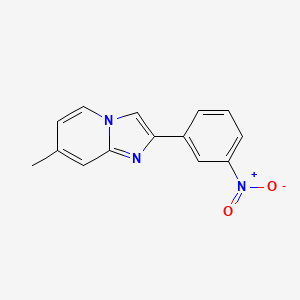 molecular formula C14H11N3O2 B1303321 7-甲基-2-(3-硝基苯基)咪唑并[1,2-a]吡啶 CAS No. 54970-96-6