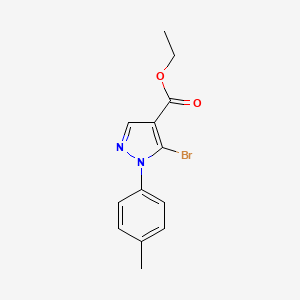 molecular formula C13H13BrN2O2 B1303322 5-ブロモ-1-(4-メチルフェニル)-1H-ピラゾール-4-カルボン酸エチル CAS No. 959578-19-9