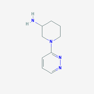 molecular formula C9H14N4 B13033269 1-(Pyridazin-3-yl)piperidin-3-amine 