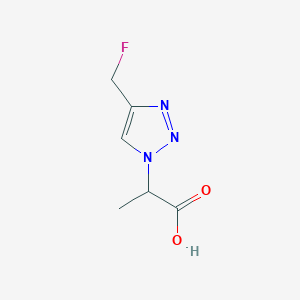 molecular formula C6H8FN3O2 B13033273 2-[4-(fluoromethyl)-1H-1,2,3-triazol-1-yl]propanoic acid 