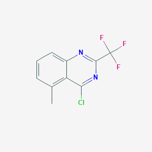 molecular formula C10H6ClF3N2 B13033278 4-Chloro-5-methyl-2-(trifluoromethyl)quinazoline CAS No. 219773-99-6