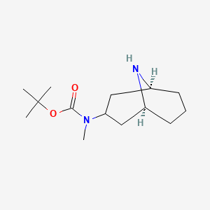 molecular formula C14H26N2O2 B13033282 Rel-tert-butyl ((1S,5S)-9-azabicyclo[3.3.1]nonan-3-yl)(methyl)carbamate 