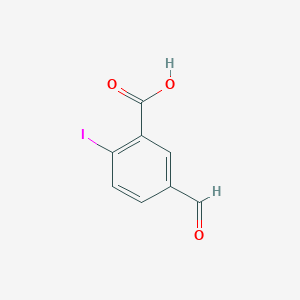 molecular formula C8H5IO3 B13033285 5-Formyl-2-iodobenzoic acid 