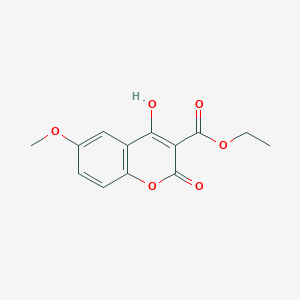 molecular formula C13H12O6 B13033287 Ethyl 4-hydroxy-6-methoxy-2-oxo-2H-chromene-3-carboxylate 