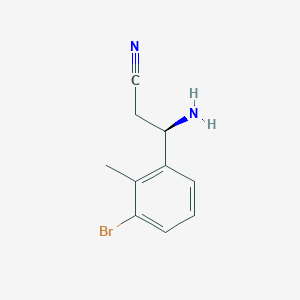 (3R)-3-Amino-3-(3-bromo-2-methylphenyl)propanenitrile