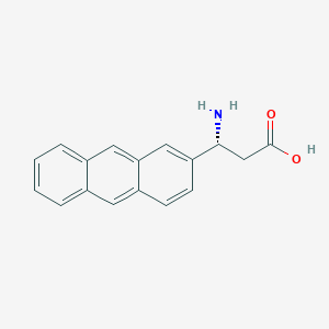 molecular formula C17H15NO2 B13033293 (3R)-3-Amino-3-(2-anthryl)propanoic acid 