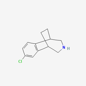 molecular formula C12H14ClN B13033320 1,5-Ethano-1H-3-benzazepine, 7-chloro-2,3,4,5-tetrahydro- CAS No. 832089-02-8