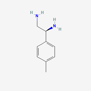 molecular formula C9H14N2 B13033341 (1S)-1-(4-Methylphenyl)ethane-1,2-diamine 