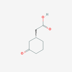 molecular formula C8H12O3 B13033366 (R)-2-(3-Oxocyclohexyl)acetic acid 