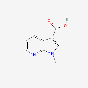 molecular formula C10H10N2O2 B13033412 1,4-dimethyl-1H-pyrrolo[2,3-b]pyridine-3-carboxylic acid 